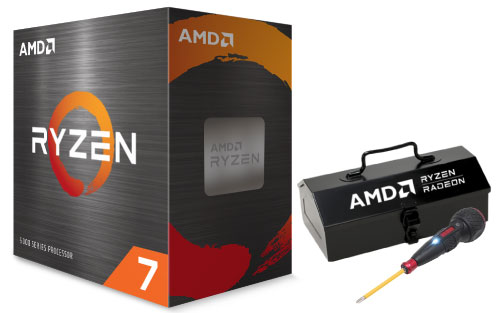 AMD Ryzen 7 5700X+ツールボックス+電動ドライバー